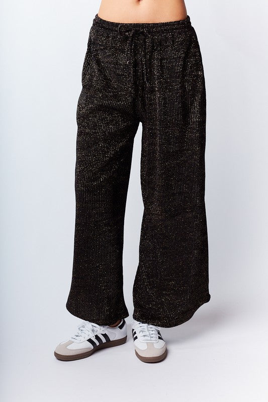 BLACK SHIMMER PANT SET