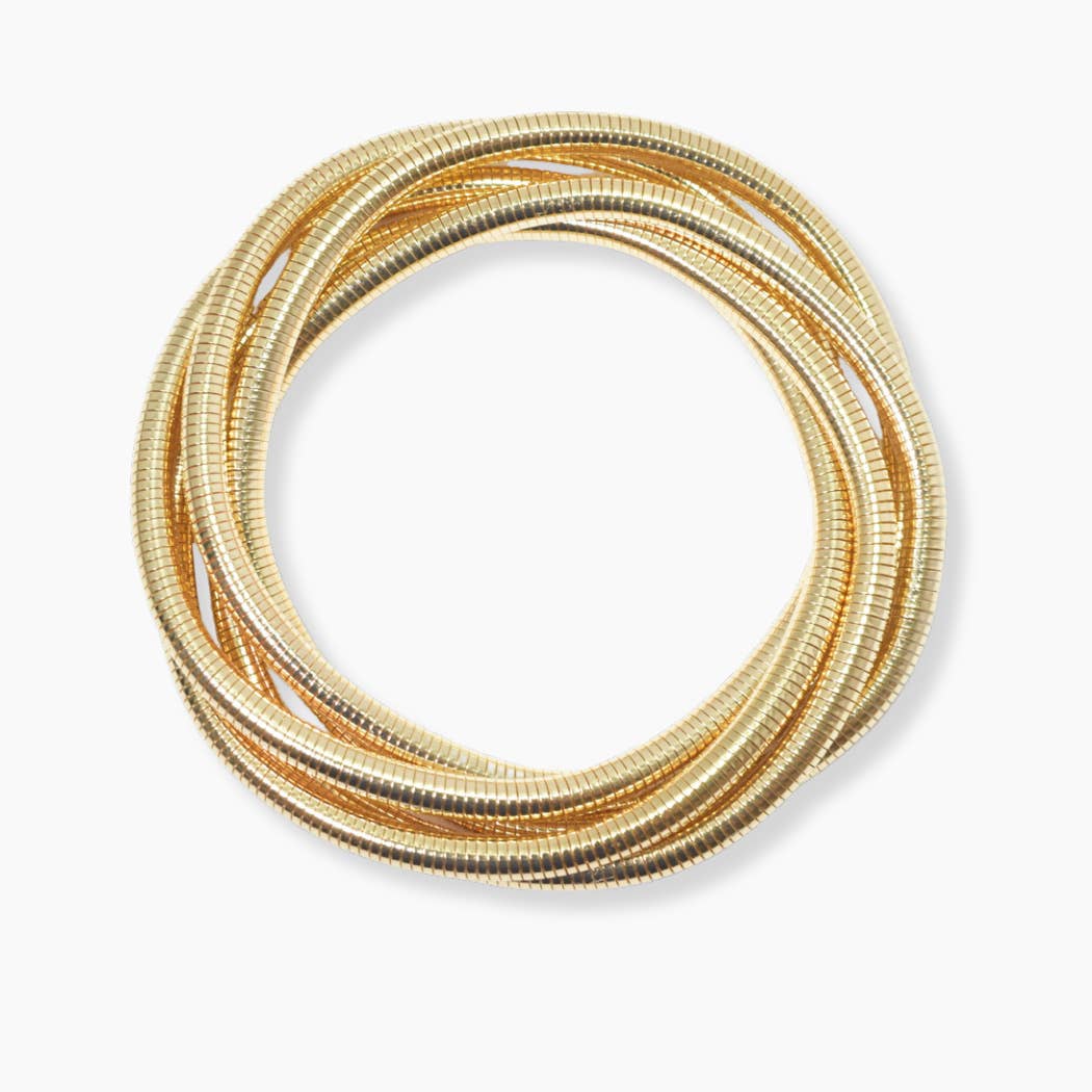 FIVE BANGLE SET: GOLD
