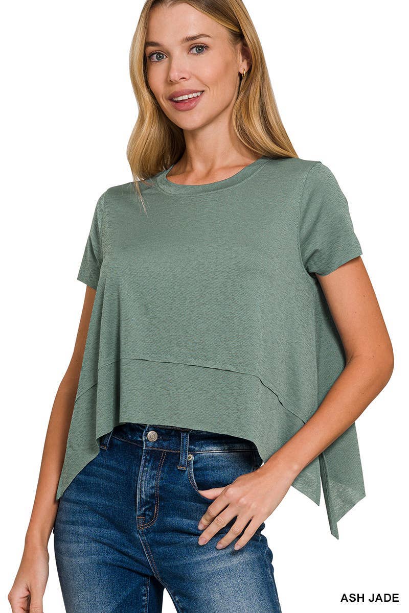 SHARK BITE SIDE SLIT TOP:
ASH JADE