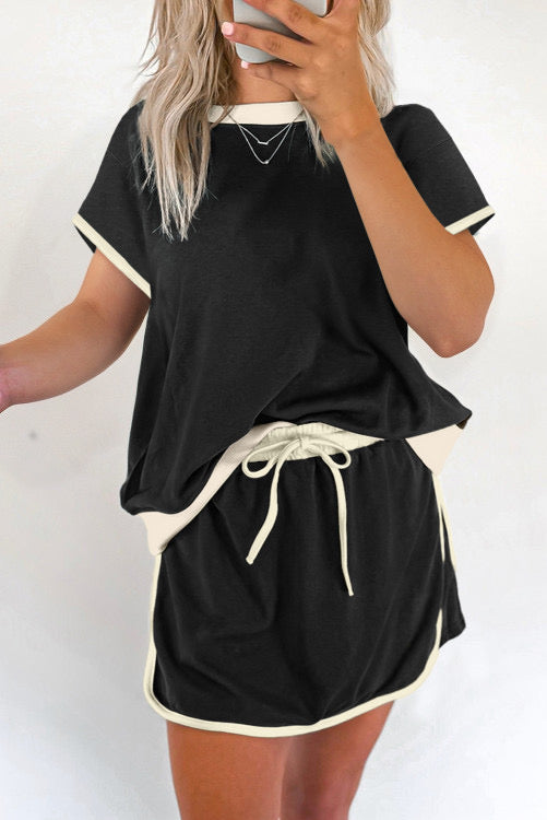 BLACK SKORT SET