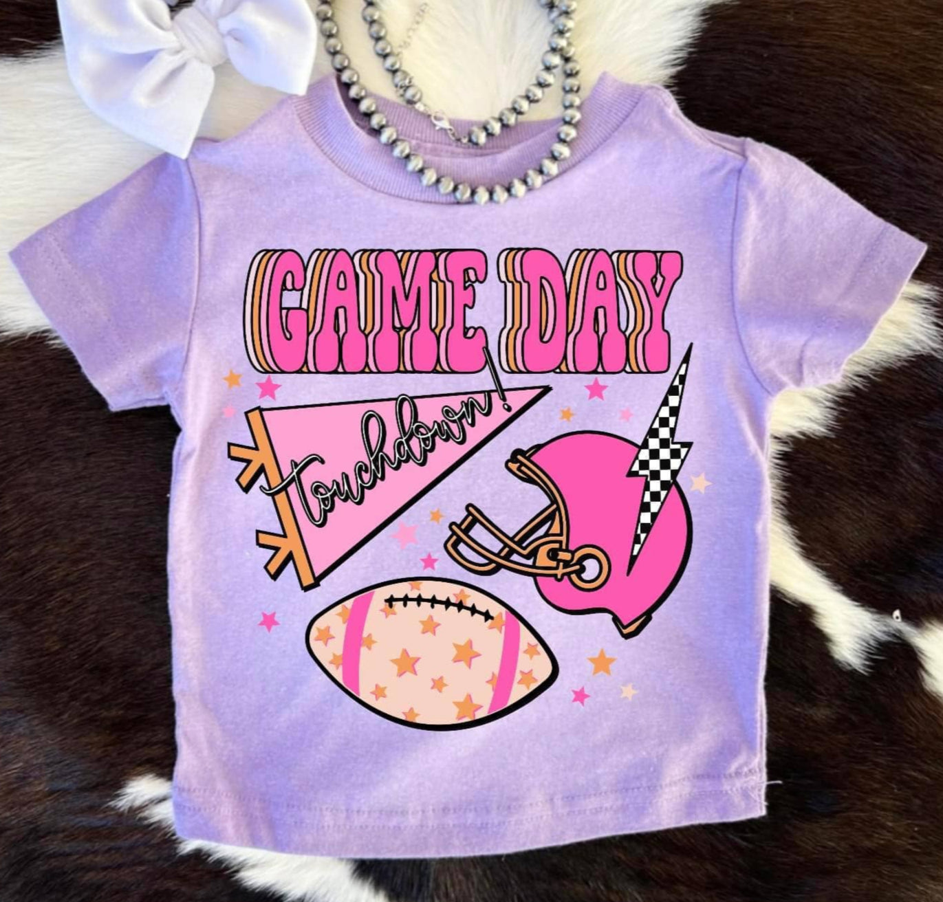GIRLS GAME DAY TEE: LILAC