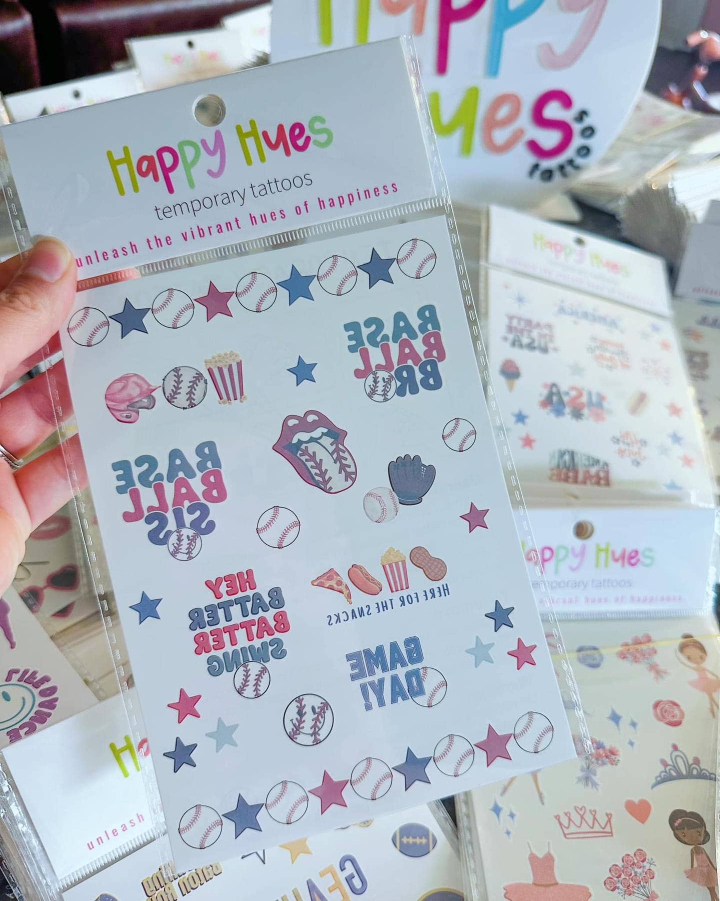 BASEBALL TEMP TATTOOS