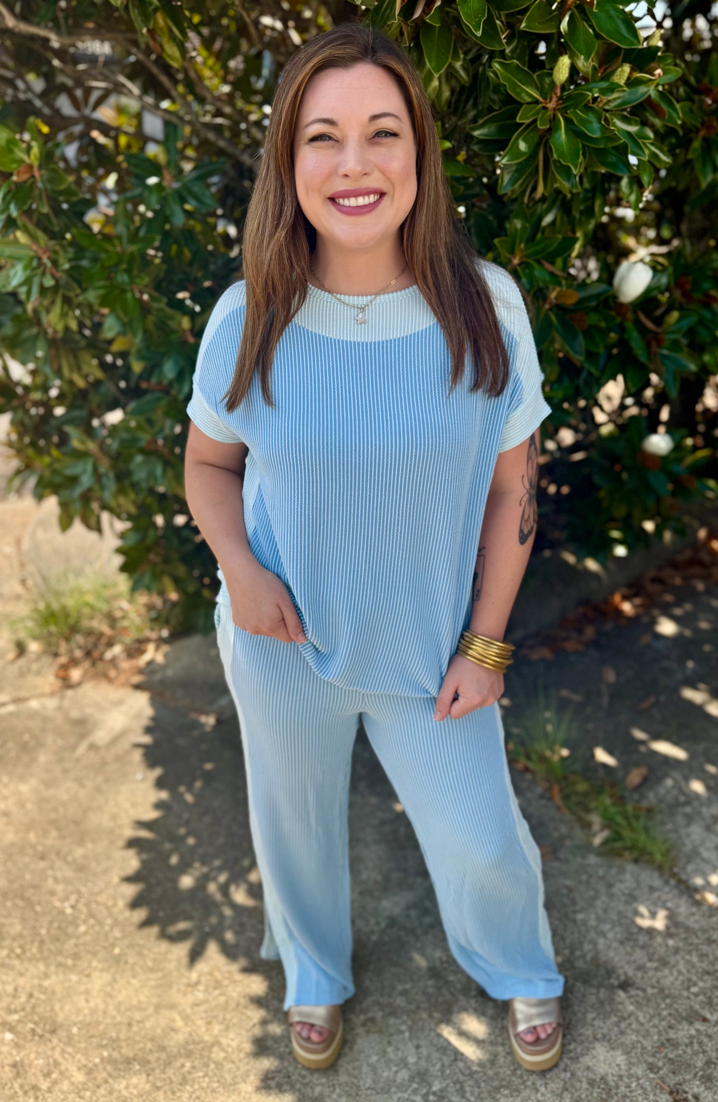 SKY BLUE PANT SET