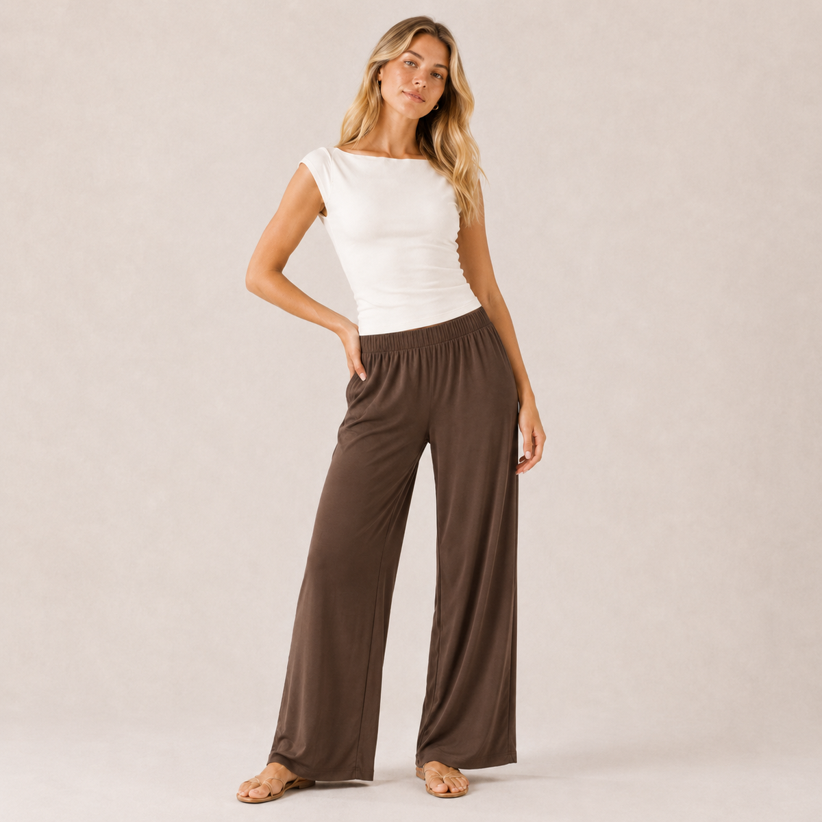 FREE FLOW PANT: COCOA