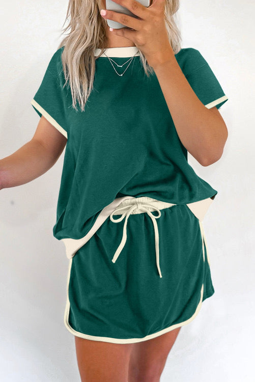 FOREST GREEN SKORT SET