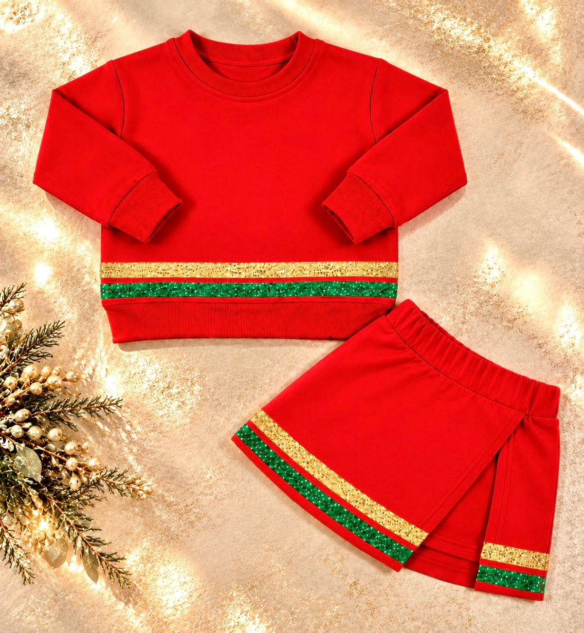 SANTA BABY SEQUIN SET