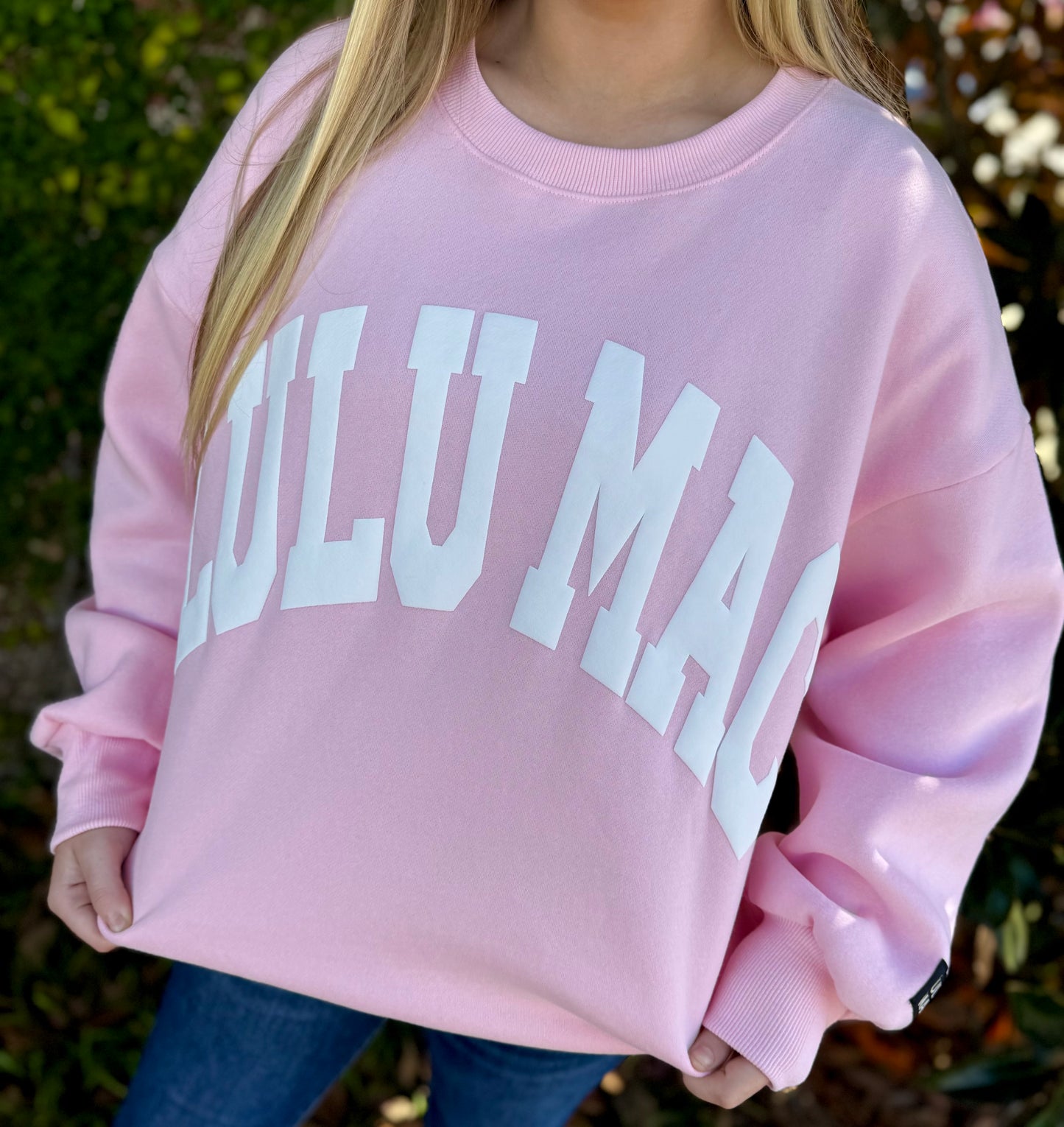 LULU MAC PULLOVER: PINK/WHITE