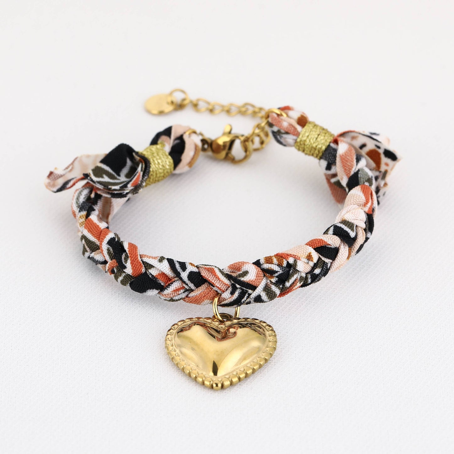 BANDANA BRACELET: BLACK/MUSTARD