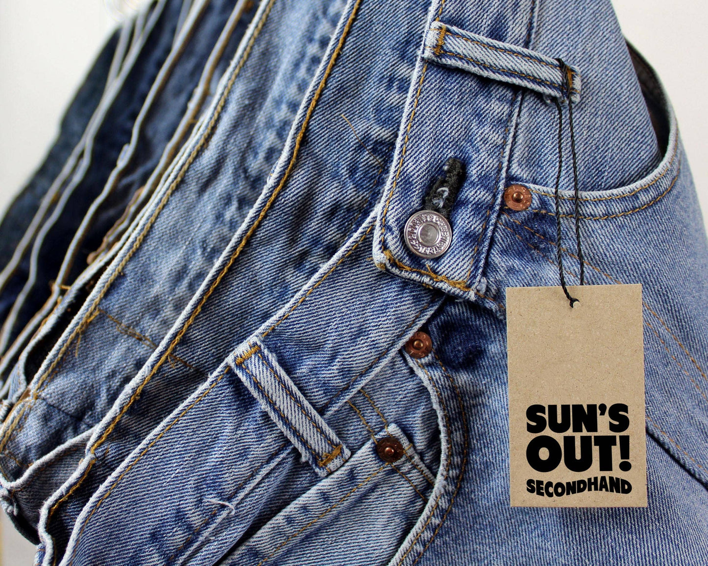 LOW RISE UPCYCLED DENIM SHORTS