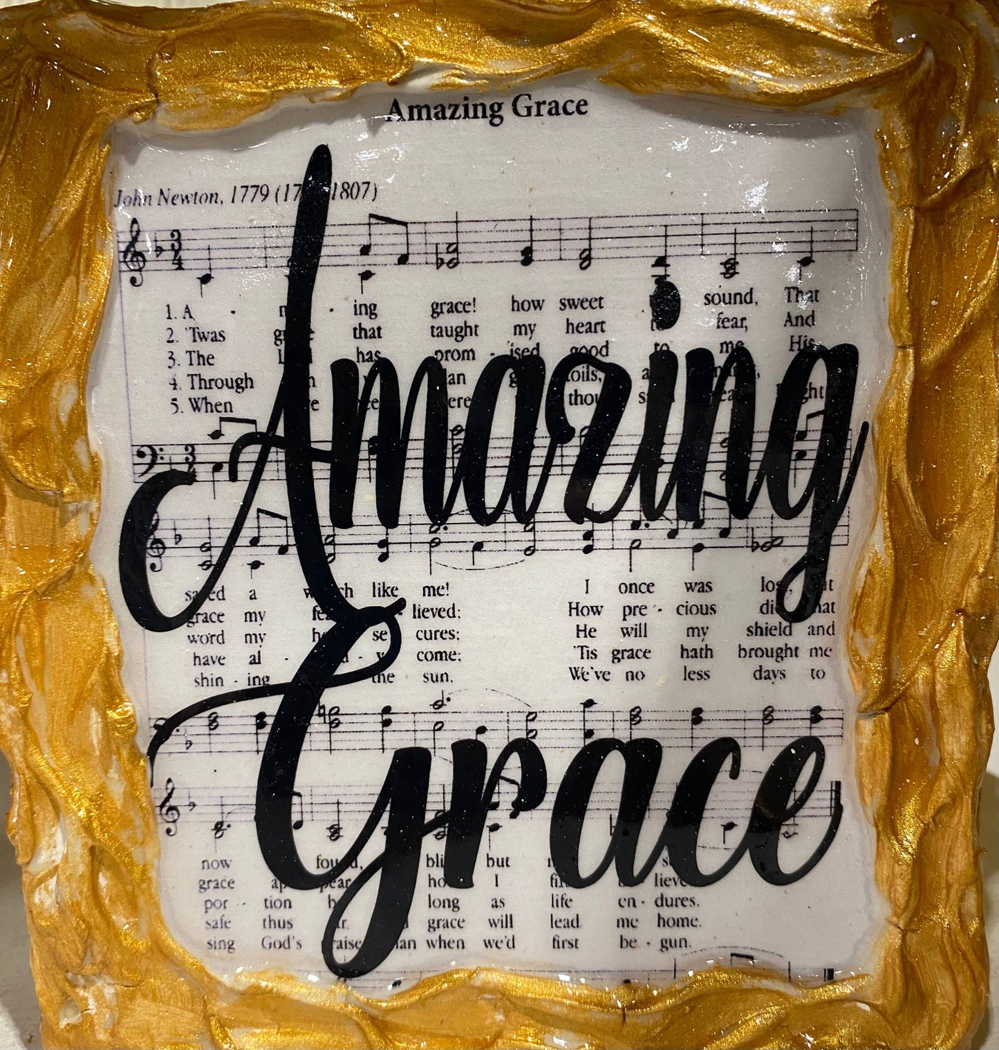 AMAZING GRACE WOOD BLOCK