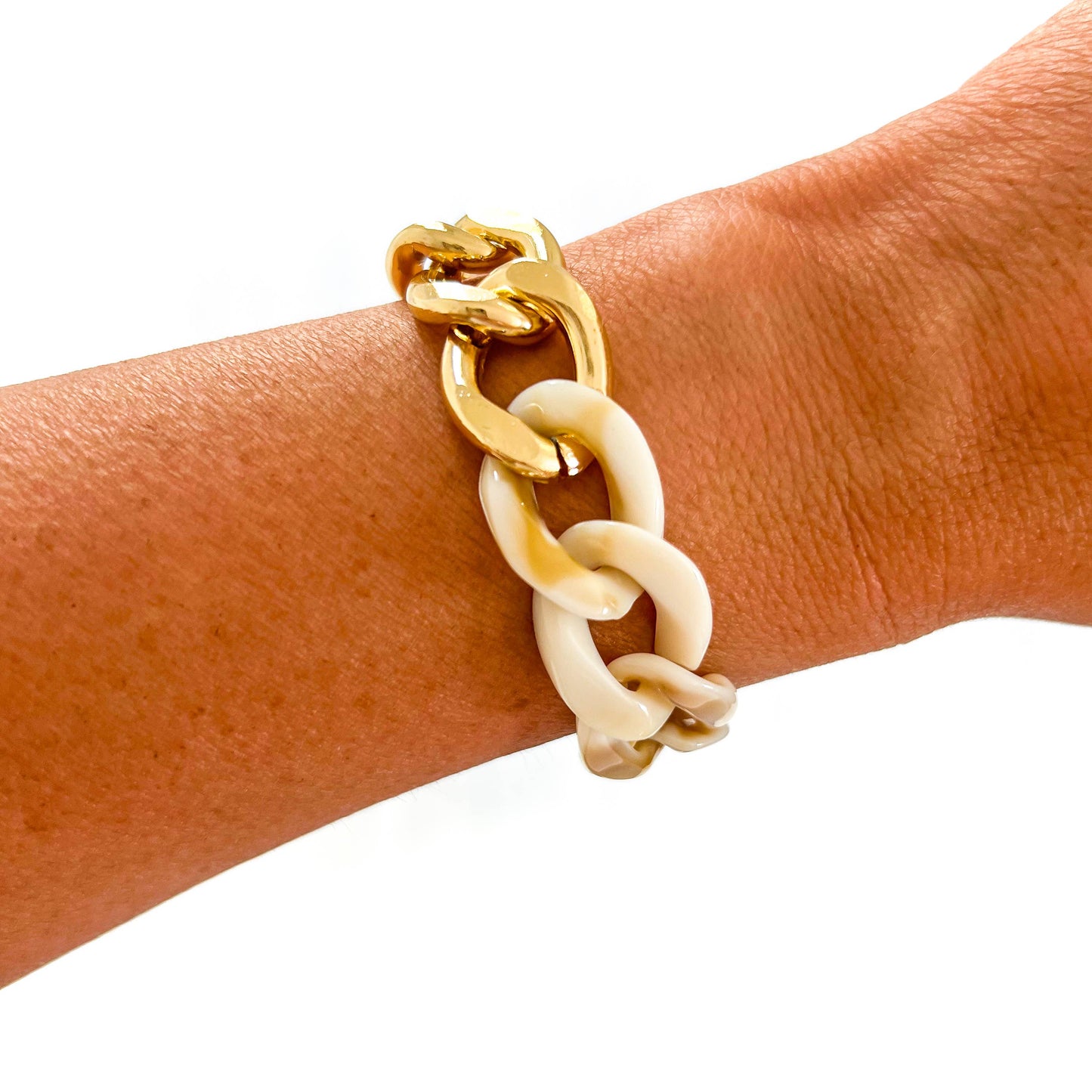 GOLD CARAMEL SWIRL BRACELET