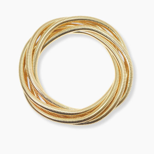 FIVE BANGLE SET: GOLD