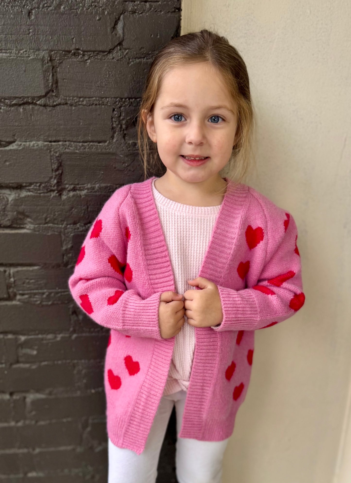 GIRLS HEART CARDIGAN