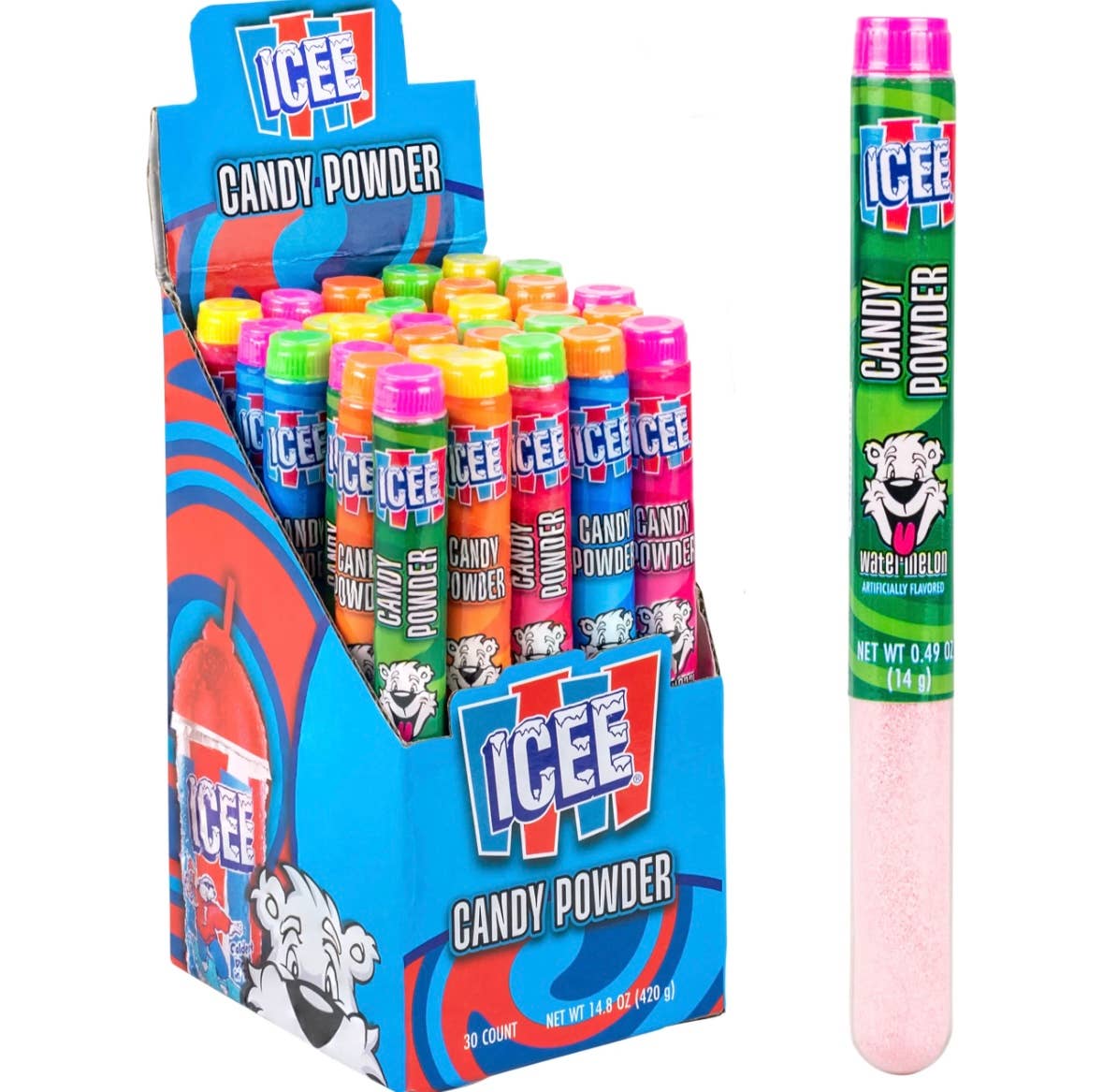 Nostalgic 1958 ICEE® Dips Candy Powder “TUBES” PACK 30CT