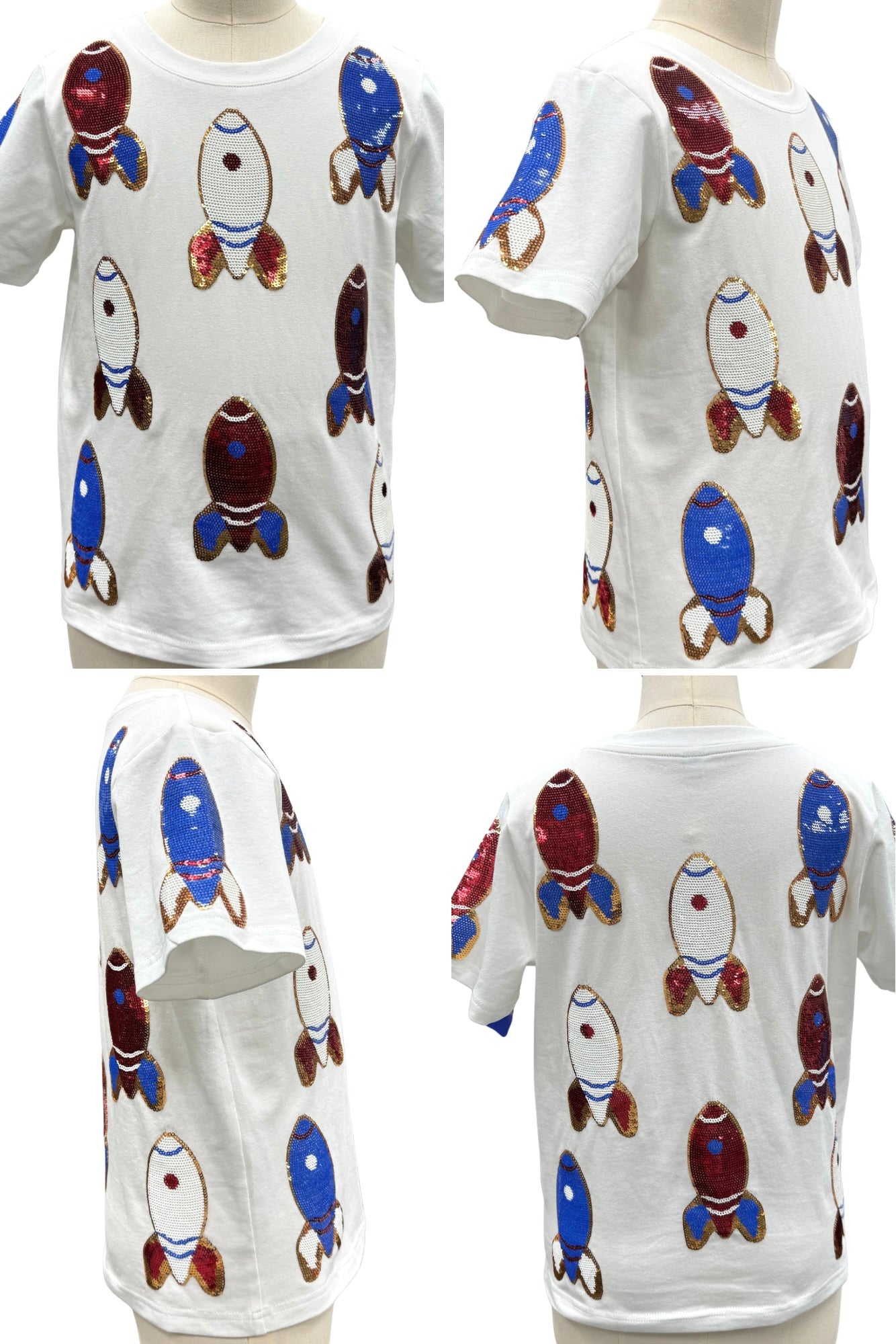 ROCKET SEQUIN TEE- YOUTH