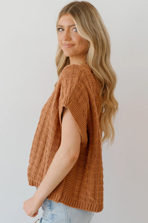 RUST TEXTURED TOP