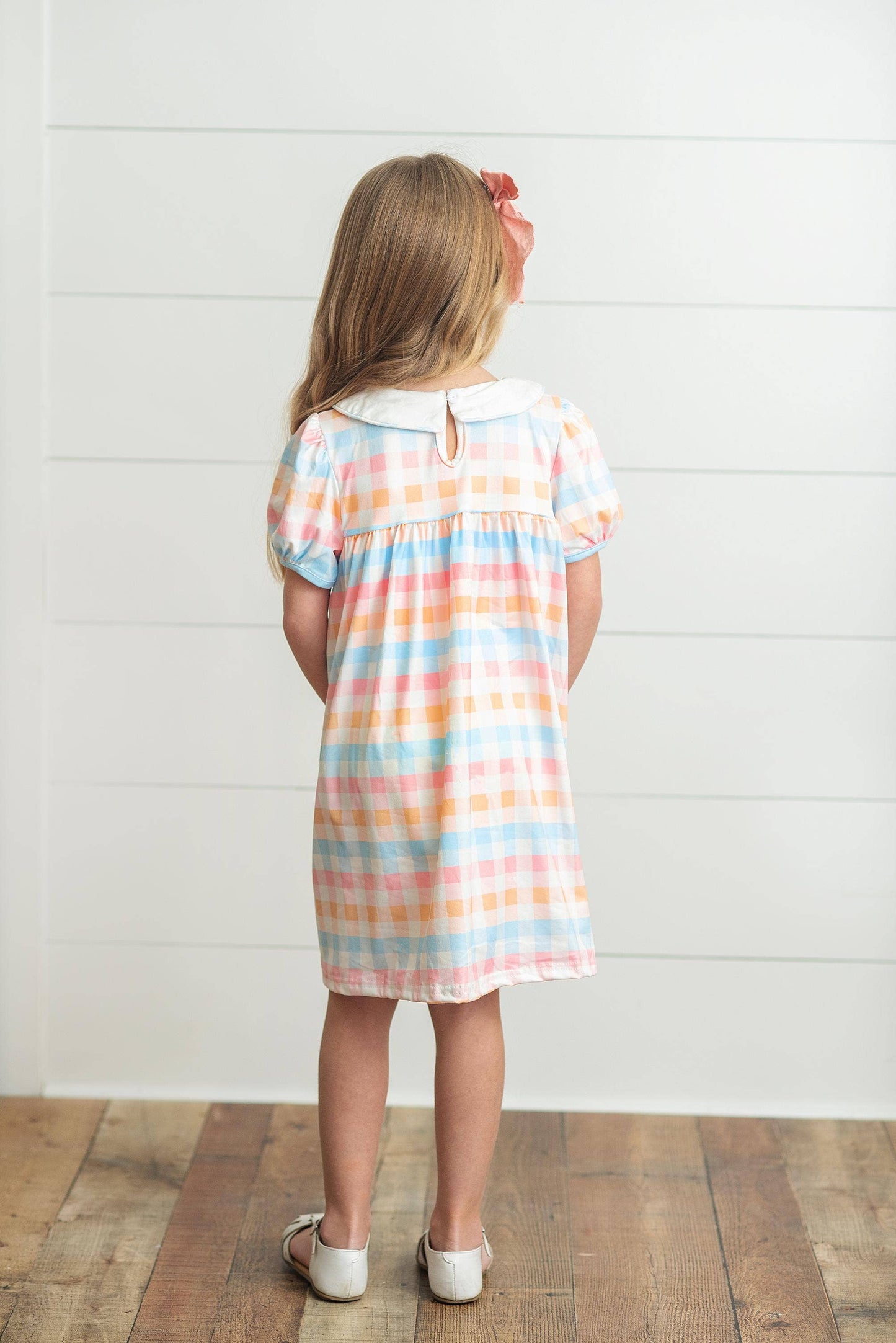 GIRLS PASTEL CHECKED DRESS