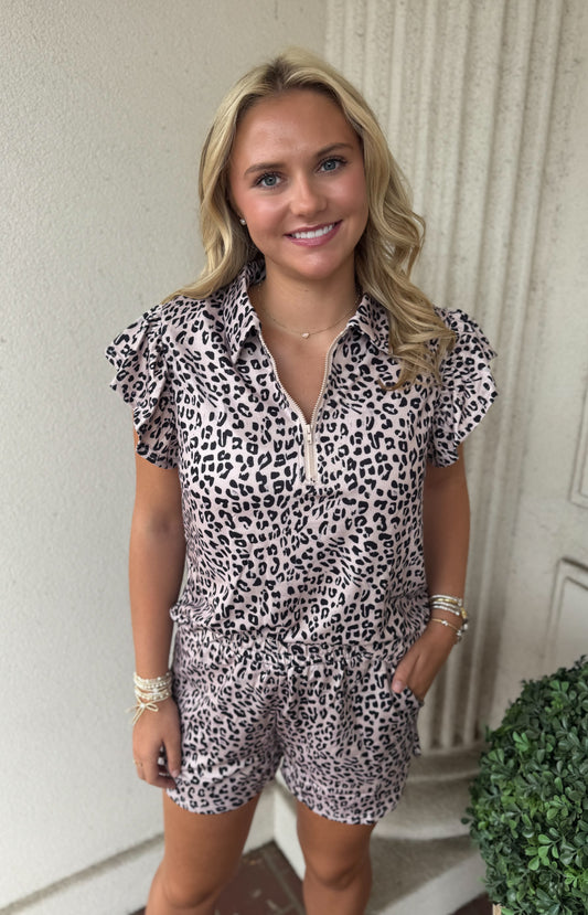 LEOPARD SHORT SET
