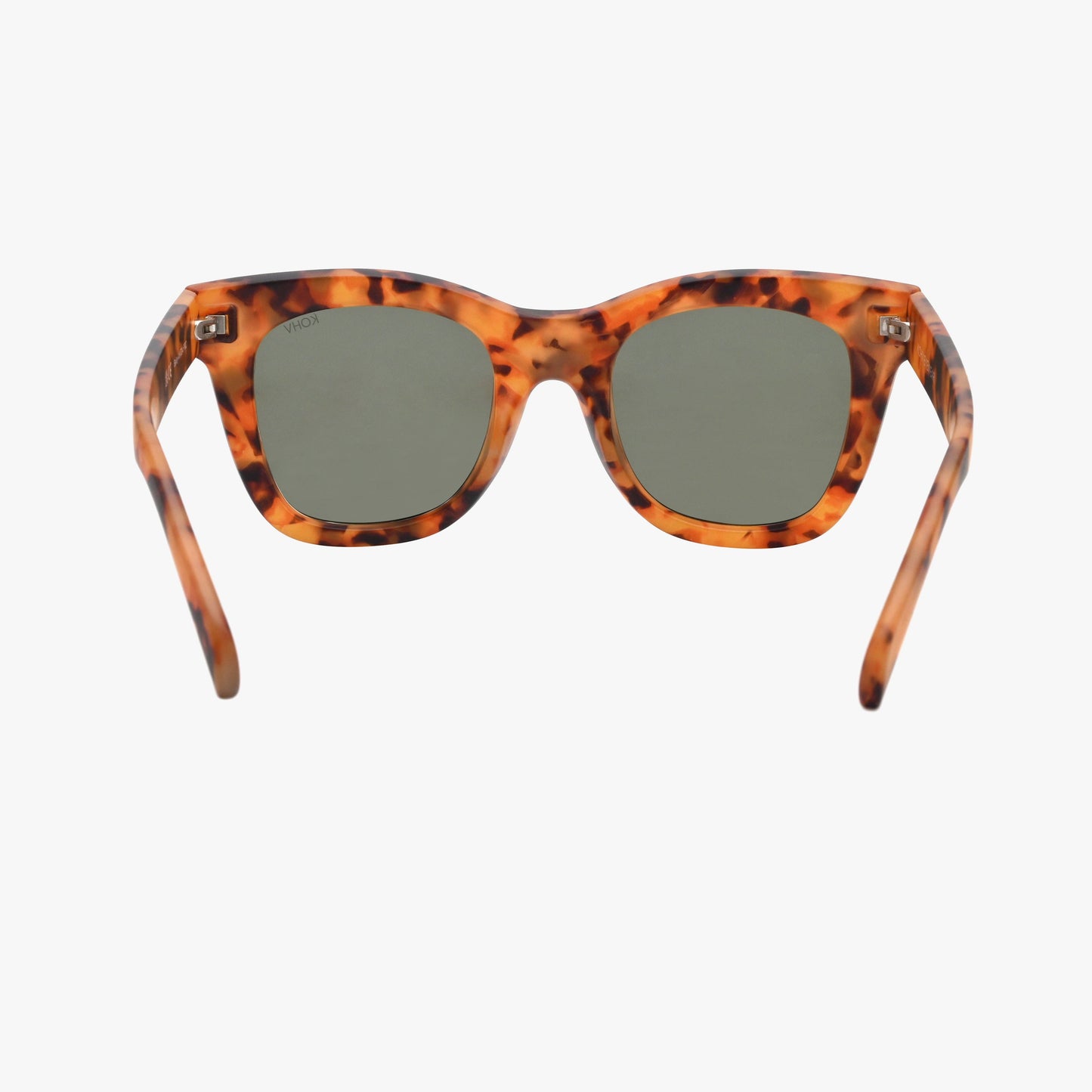 BAILEY MATTE TORTOISE Polarized Oversized Square Sunglasses: Amber Matte / Matte / Green