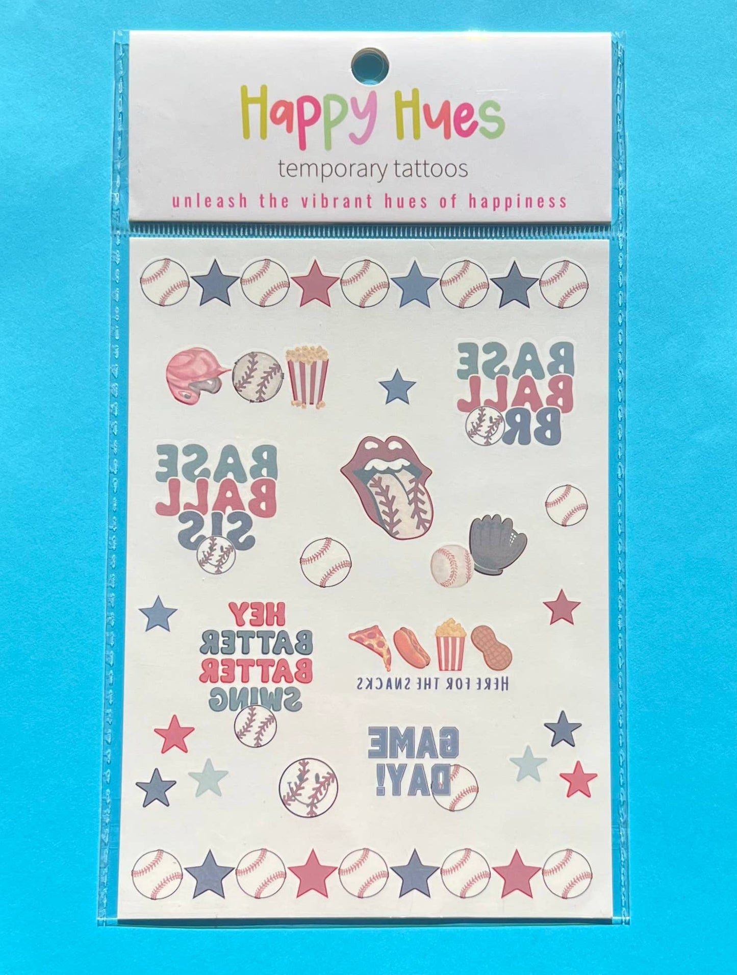 BASEBALL TEMP TATTOOS
