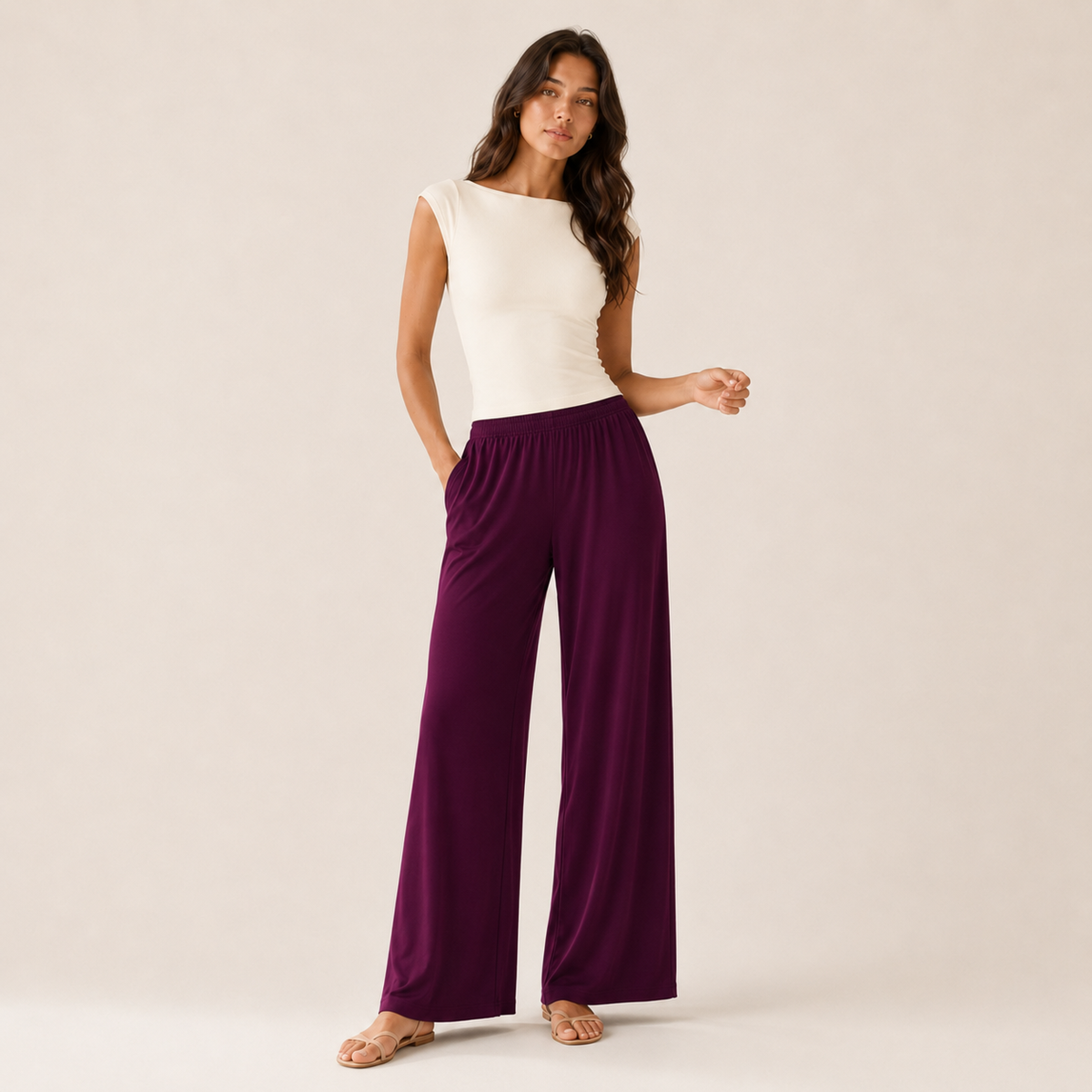 FREE FLOW PANT: WINE