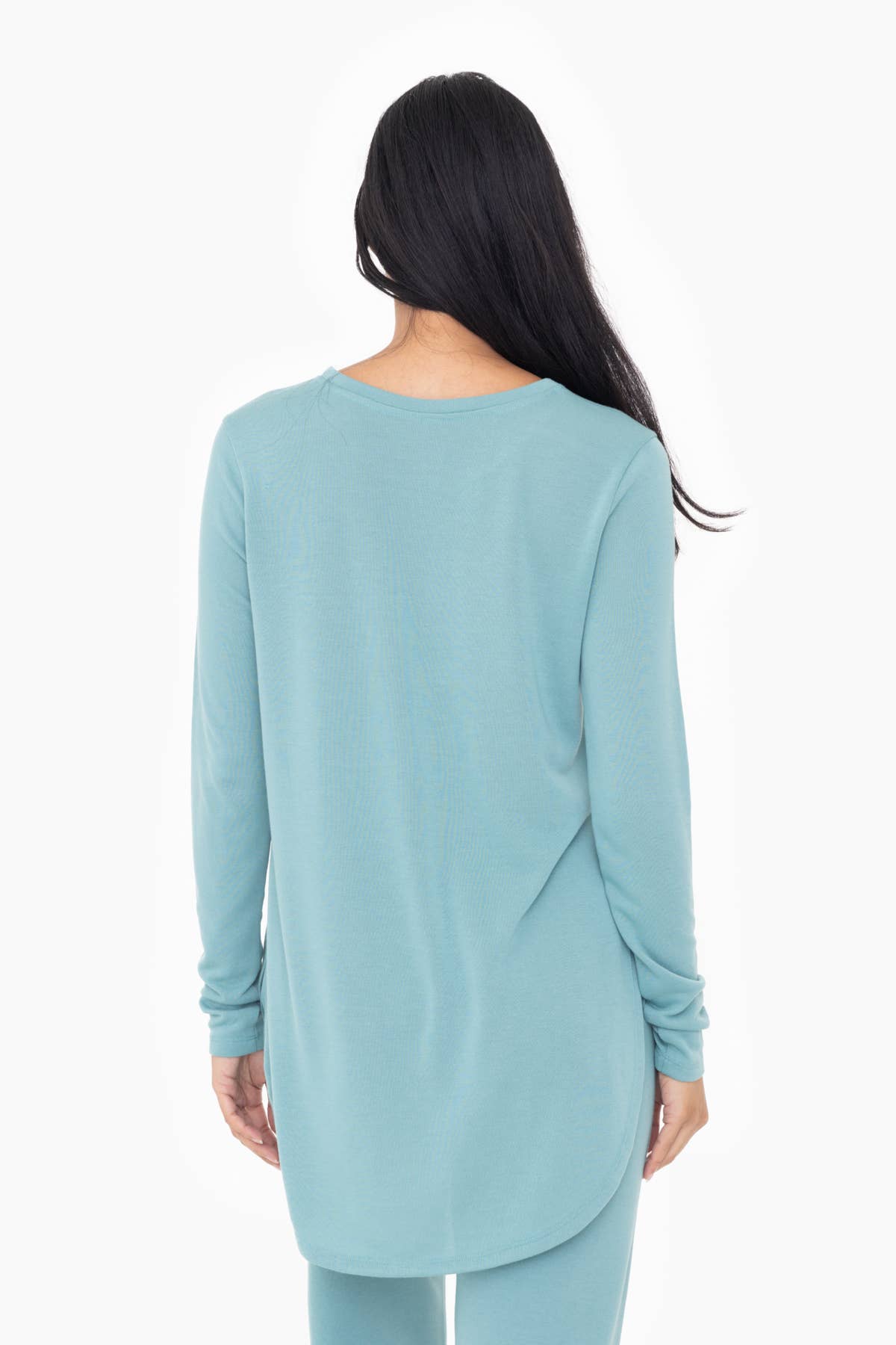 SIDE SLIT FLOW TOP: TEAL