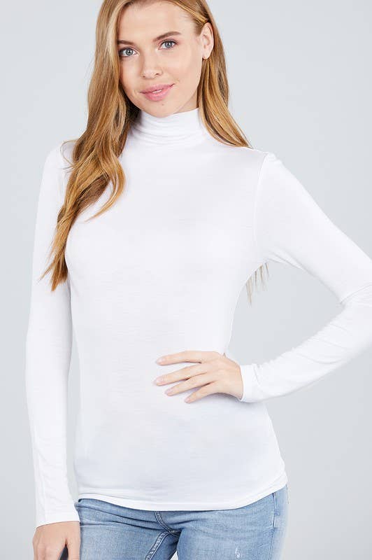 LONG SLEEVE JERSEY SPANDEX TOP: WHITE