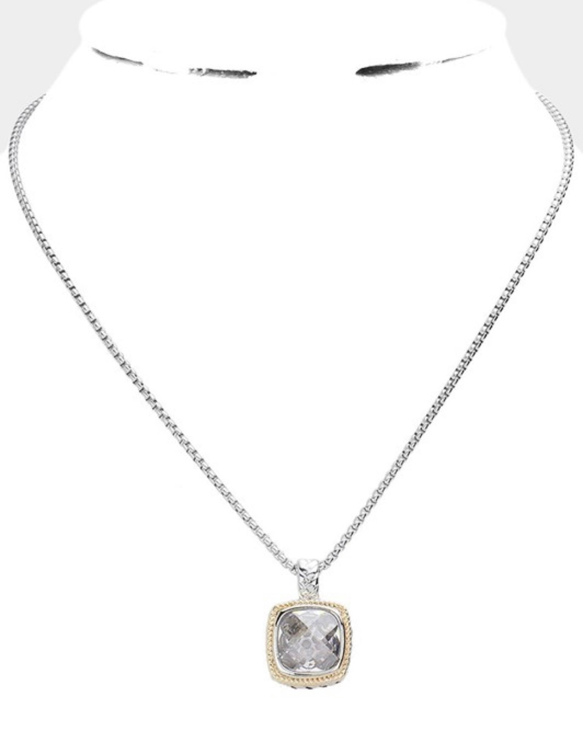 SQUARE STONE NECKLACE