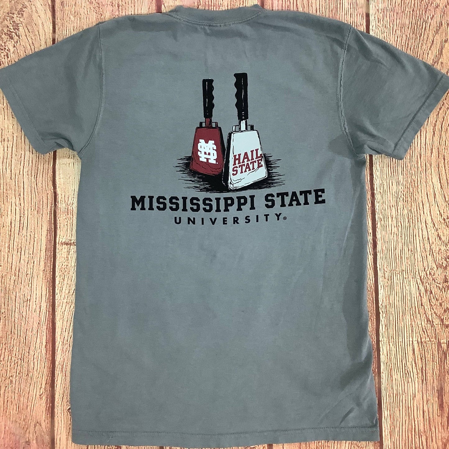 MSU COWBELL TEE: GREY