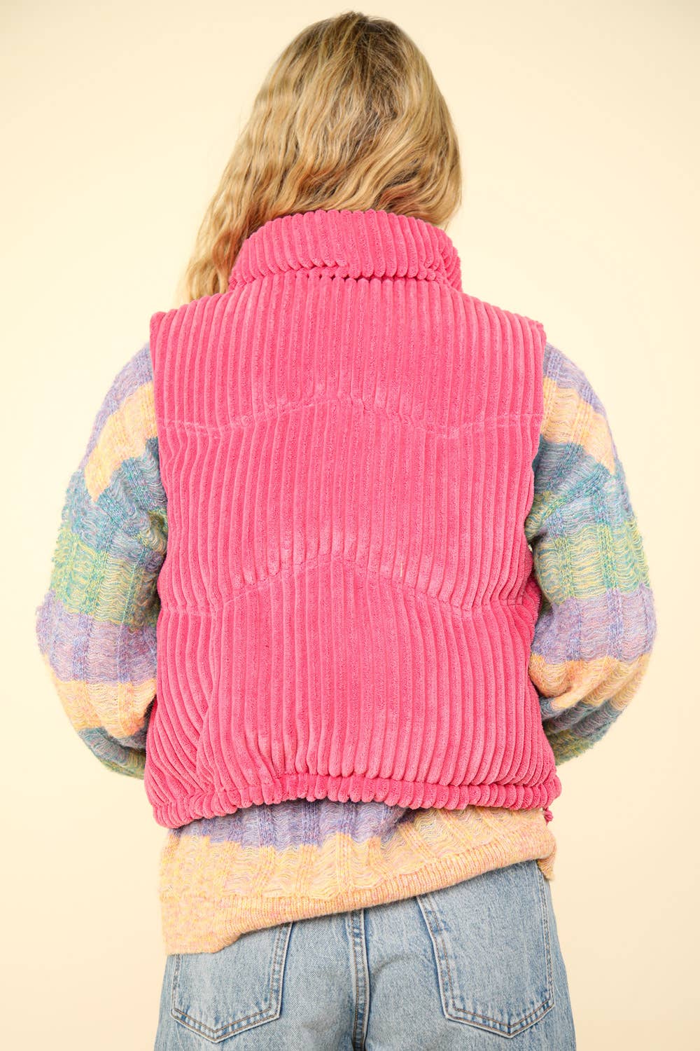 PINK CORDUROY VEST