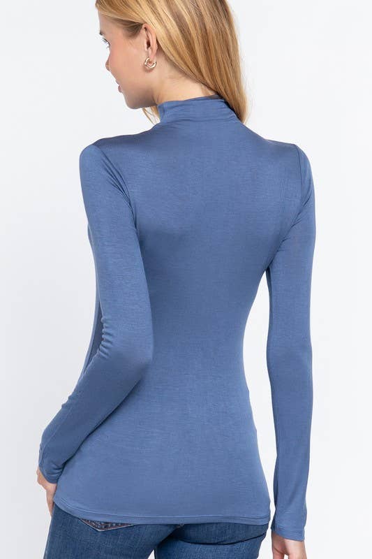 LONG SLEEVE JERSEY SPANDEX TOP: OATMEAL