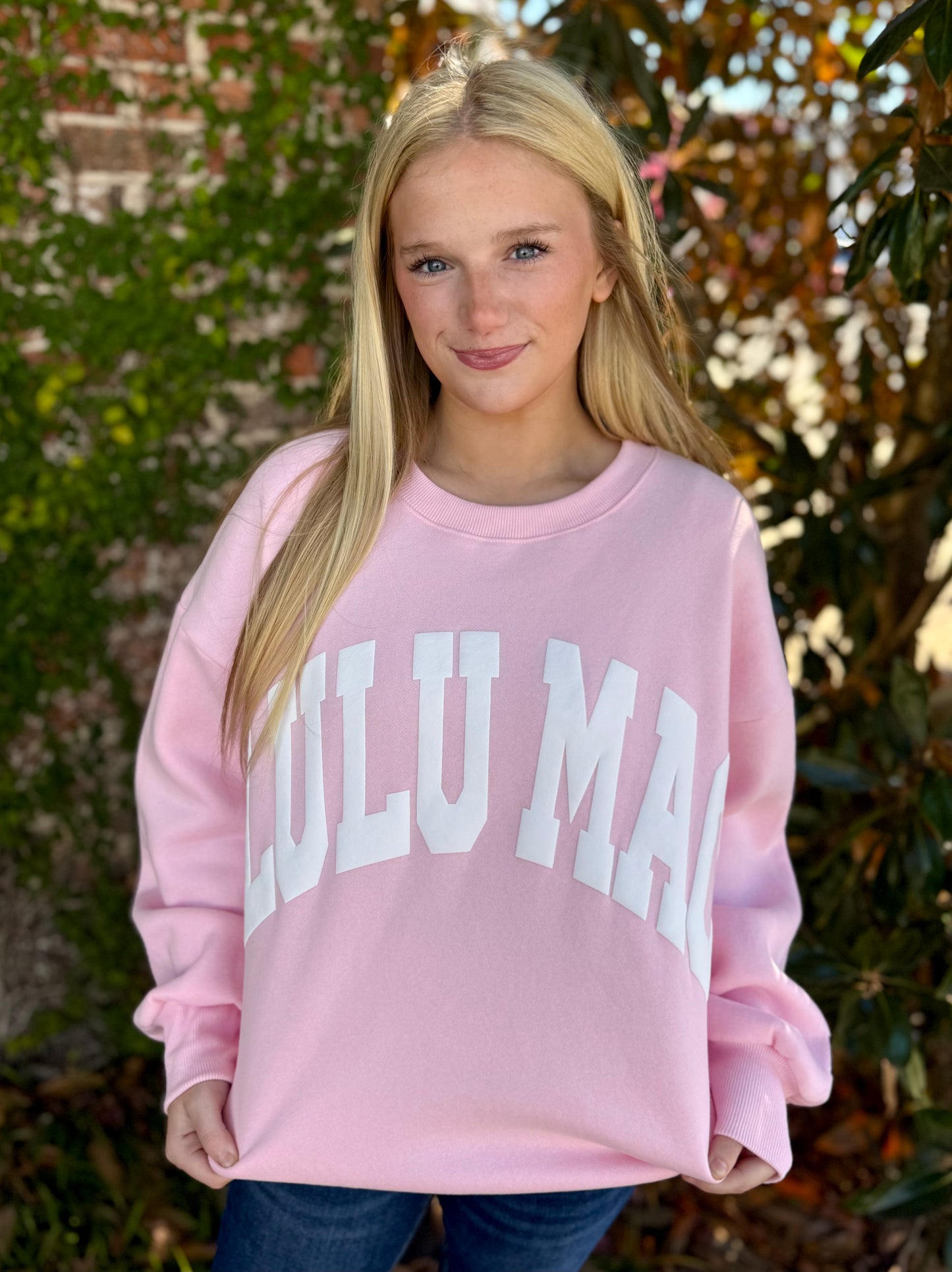 LULU MAC PULLOVER: PINK/WHITE