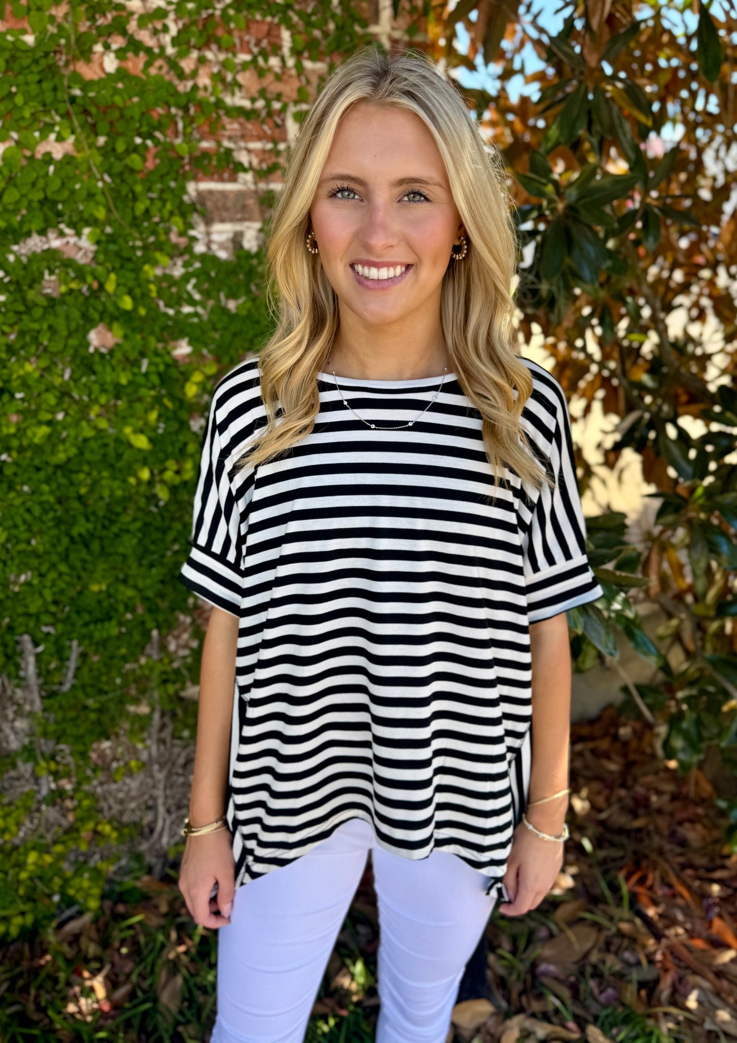 BLACK & WHITE STRIPE TUNIC