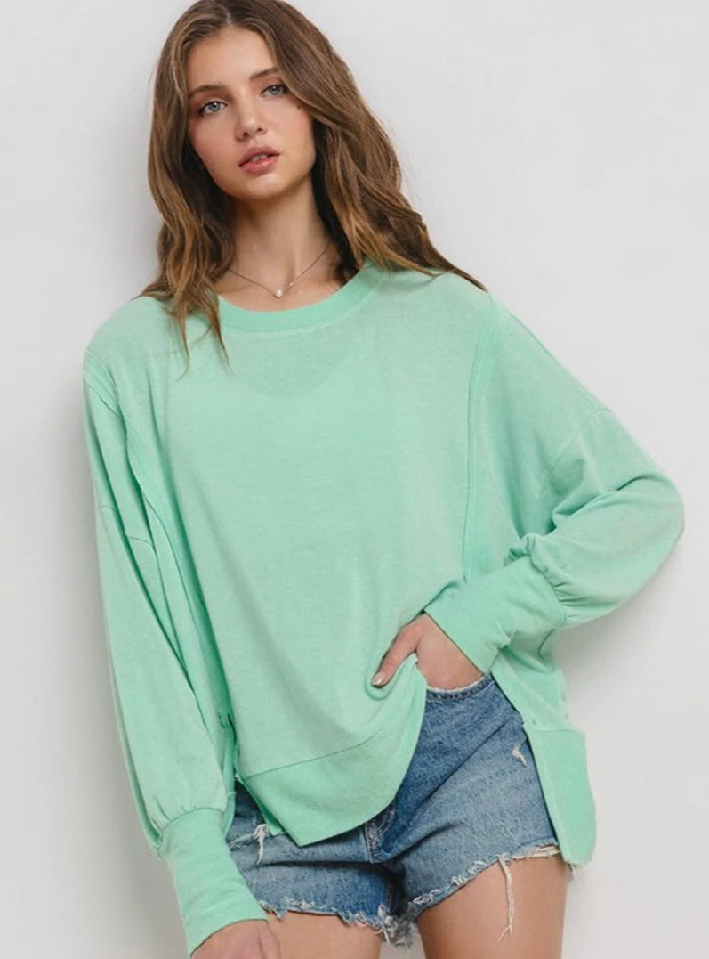 MINT HI LOW PULLOVER