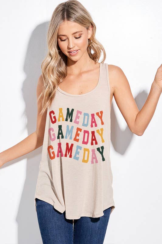 GAME DAY TANK: TAUPE