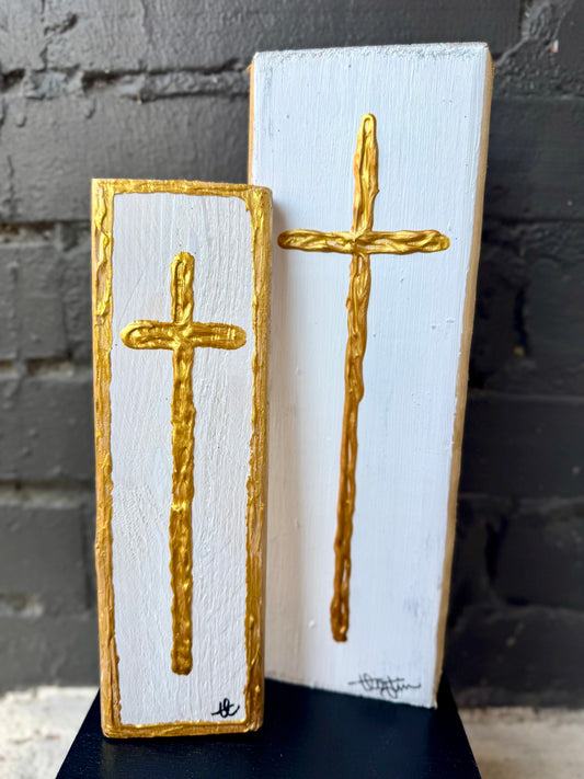 CROSS MINI WOOD BLOCK
