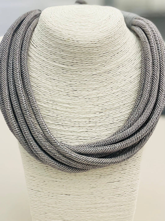 8-STRAND NECKLACE: SILVER
