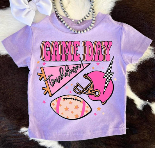 GIRLS GAME DAY TEE: LILAC