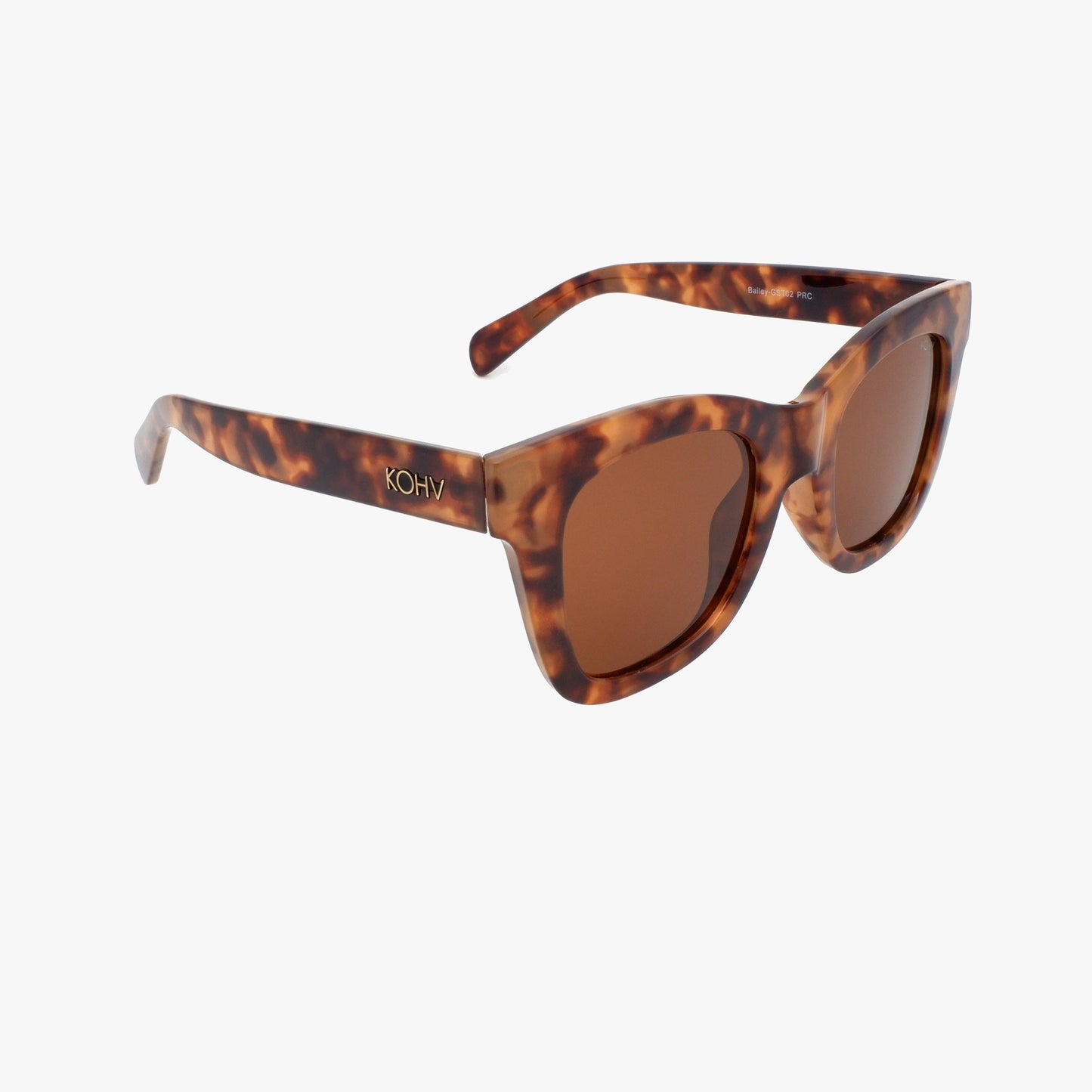 BAILEY AMBER TORTOISE Polarized Oversized Square Sunglasses