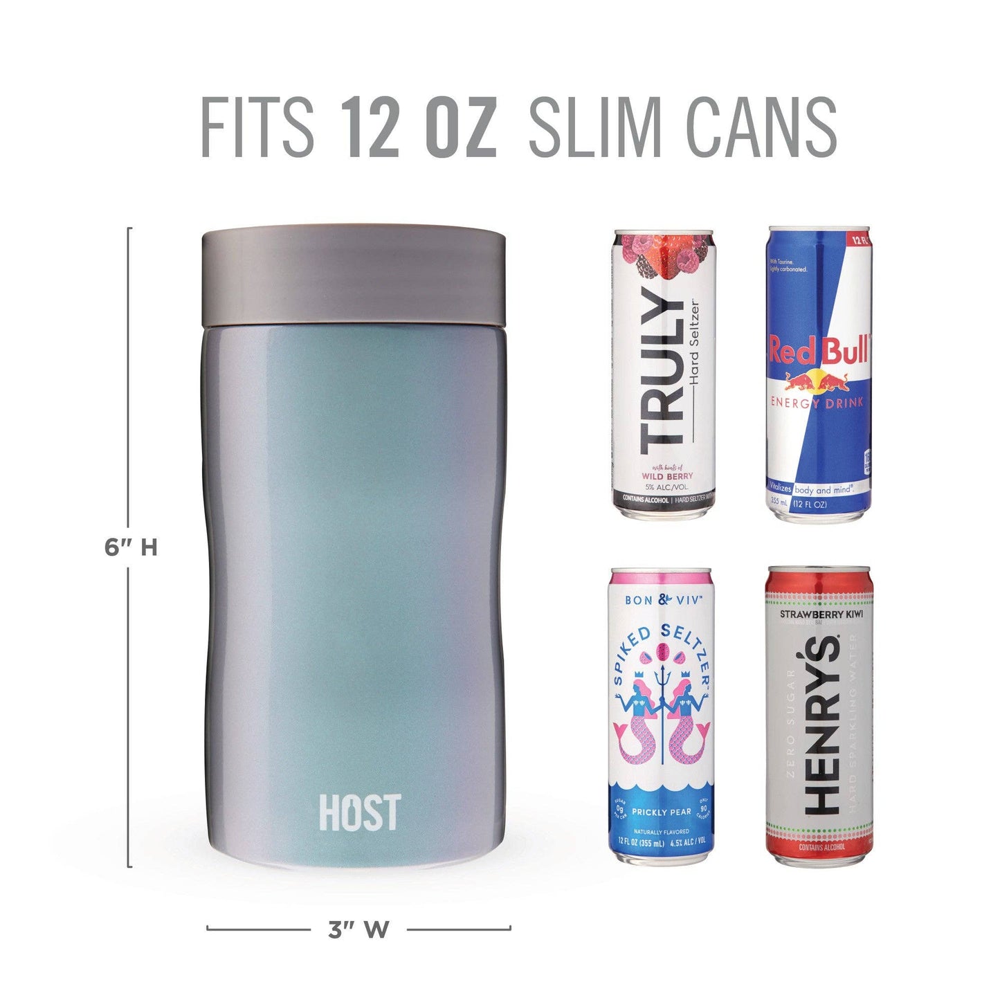 STAY CHILL CAN COOLER: GREY