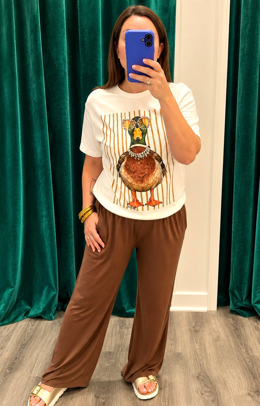 CRYSTAL STRIPE DUCK TEE