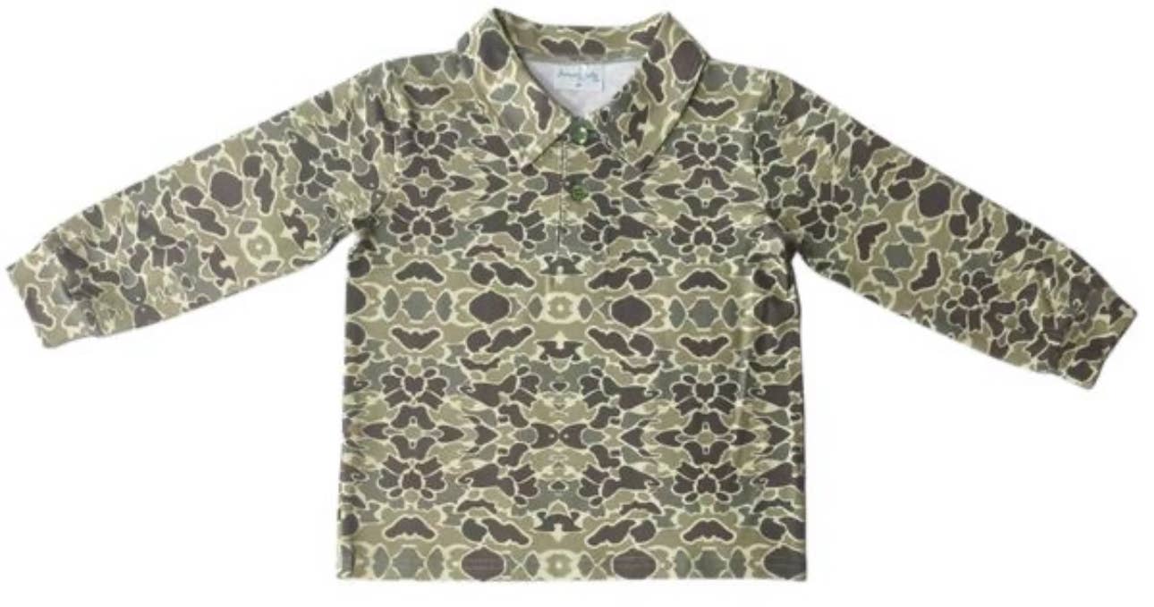 BOYS LONG SLEEVE CAMO SHIRT