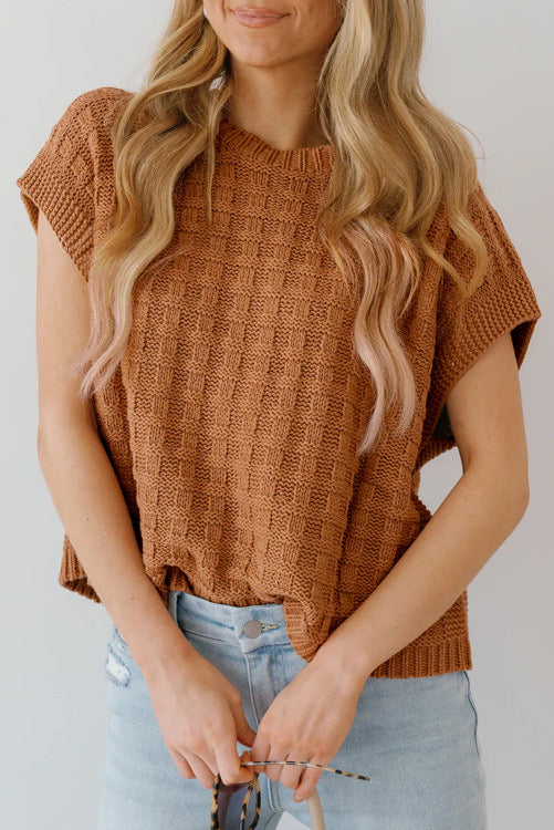 RUST TEXTURED TOP