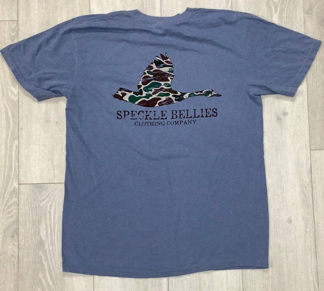 GOOSE CAMO TEE: BLUE