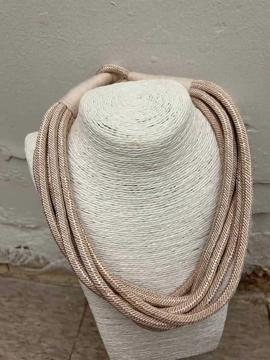 8-STRAND NECKLACE: ECRU