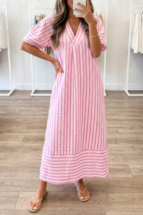 PINK STRIPED MAXI