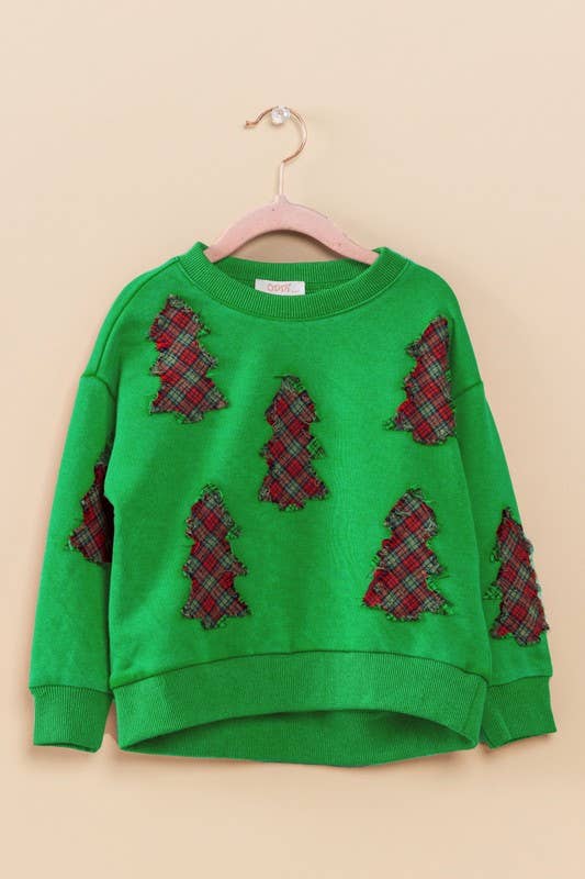 GIRLS CHRISTMAS TREE SWEATSHIRT