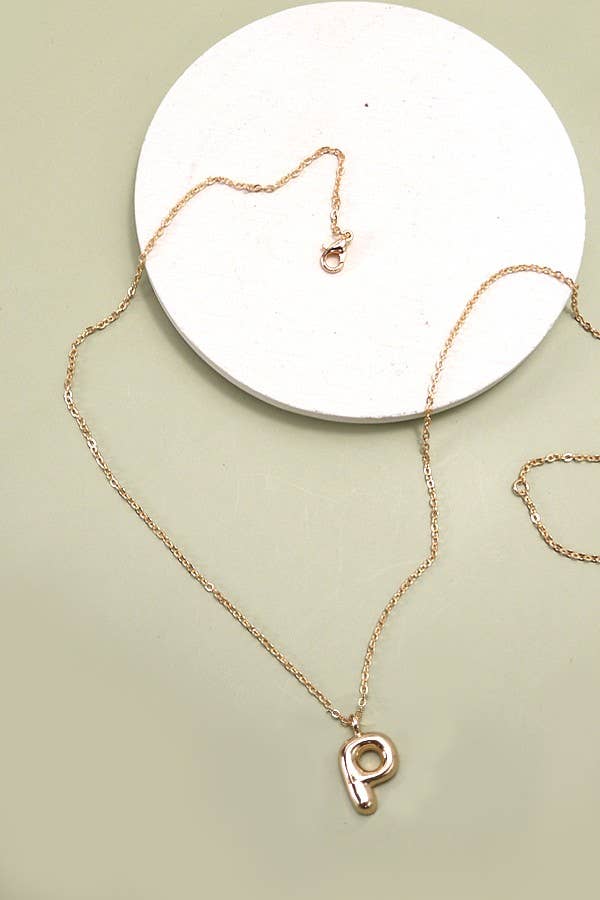 BALLOON BUBBLE INITIAL NECKLACE