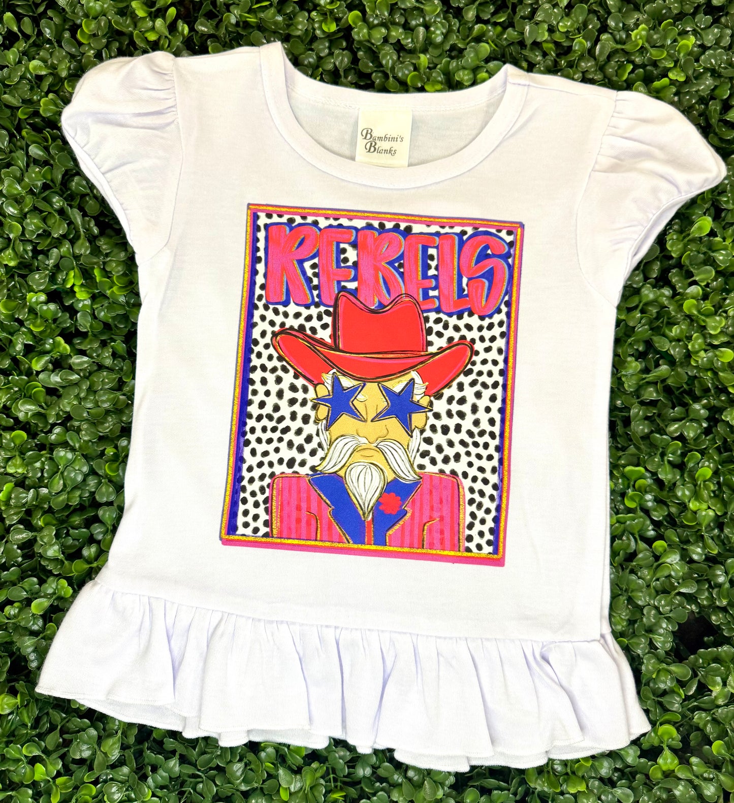 COLORFUL MASCOT TEE: REBELS