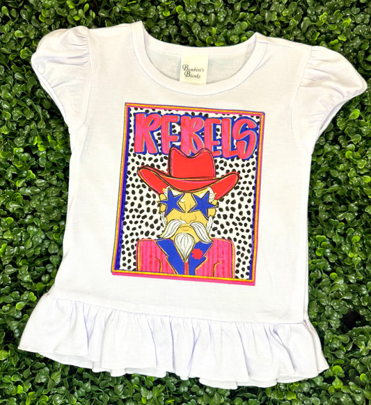 COLORFUL MASCOT TEE: REBELS